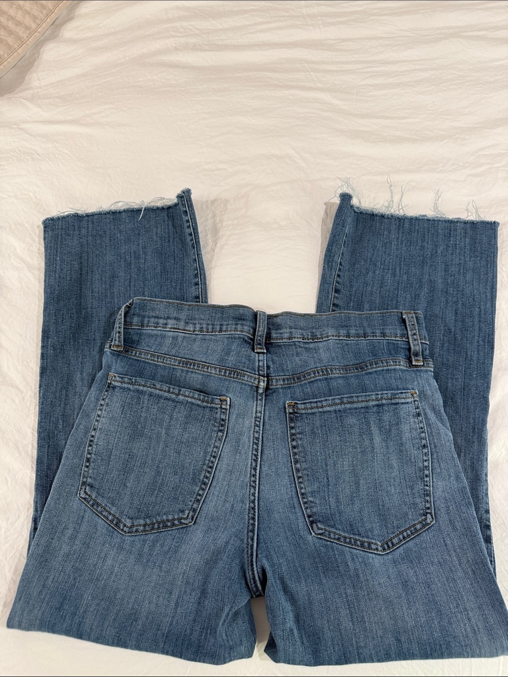 Banana Republic Light Blue Frayed Hem Cropped Jeans - Picture 2 of 5
